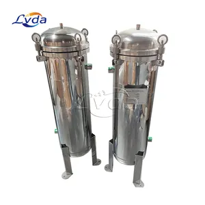 Advanced quality auto control water cleaning stainless bag filter housing