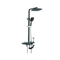 Ensemble de douche thermostatique à poignée unique en laiton pour salle de bain Mitigeur style classique Système de bain numérique Vanne en céramique polie