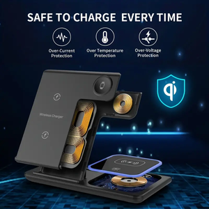 <span class=keywords><strong>Chargeur</strong></span> Rapide Magnétique 3-en-1 <span class=keywords><strong>15W</strong></span> pour iPhone, <span class=keywords><strong>Chargeur</strong></span> <span class=keywords><strong>Sans</strong></span> <span class=keywords><strong>Fil</strong></span> pour iPhone 15 14 13 Pro Max, Montre et Casque, Compatibilité <span class=keywords><strong>Samsung</strong></span> - Product Image 3