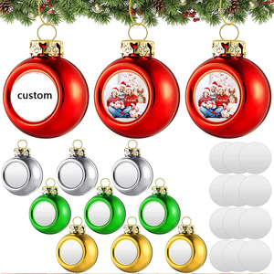 Bán Buôn Tùy Chỉnh Cá Nhân Nhựa Trang Trí Giáng Sinh Bóng Thăng Hoa Trống Cây Giáng Sinh Đồ Trang Trí Quả Bóng - Product Image 1