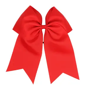 8 Inch Thời Trang Boutique Đáng Yêu Big Grosgrain Ribbon Cheerleading Bow Đàn Hồi Tóc Ban Nhạc Cho Trẻ Em Cô Gái Ban Nhạc Cao Su