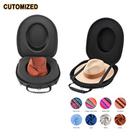 Estuche para Sombreros con Cremallera Impermeable de EVA Personalizado, Organizador de Gorras, Contenedor de Equipaje, Bolsa de Almacenamiento de Viaje, Sombreros Fedora, Panamá, Vaqueros