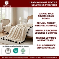 Couverture Orvetex confortable de couleur unie en flanelle chaude et épaisse pour lit double, idéale pour l'hiver