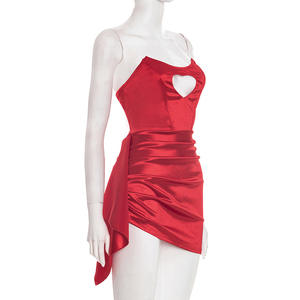 Viviblook D25DS592 Vestido de Fiesta Sexy para Mujer, Disfraces de San Valentín, Vestido Plisado con Lazos y Aberturas - Product Image 4