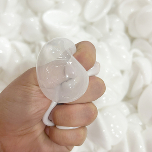 Venta al por mayor: Bola de descompresión unisex con carcasa hueca DIY, transparente, de TPE blanco cristalino, de liberación lenta - Product Image 6