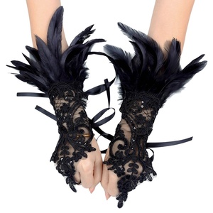 Disfraz de Halloween de Maléfica 4 en <span class=keywords><strong>1</strong></span>: Set de Cosplay con Cuernos, Capa de Plumas, Guantes y Falda de Tul para Fiesta de Brujas - Venta al por Mayor - Product Image 2