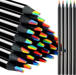 Cheap Price <b>Rainbow</b> 4 Colors Lead <b>Wooden</b> Pencil for Kids Student Stationery Gift - Product Image 1