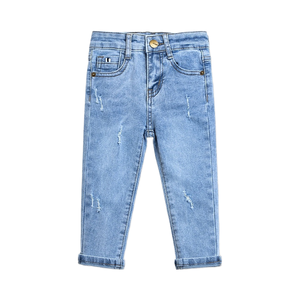 Quần bò phong cách hip hop dáng ôm cho bé trai quần denim giản dị quần jean màu đen quần denim cho bé trai 1 2 3 4 5 6 7 tuổi - Product Image 5