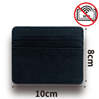 4 kantong incerts tipis ramping mudah mengambil minimalis RFID memblokir kustom kulit pemegang kartu kredit