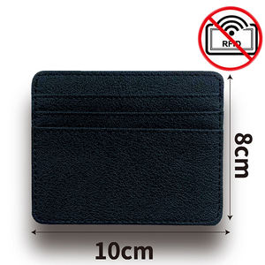4 bolsillos incerts Delgado fácil de tomar Minimalista RFID Bloqueo de cuero personalizado Titular de la tarjeta de crédito - Product Image 2