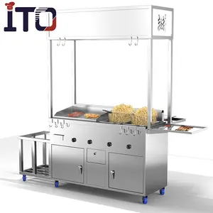 Griddle Gas Mobile Food Truck Galvanized Truck Food Trailer Gas Fryer Chicken Griddle Food Cart Best Designed For Sale