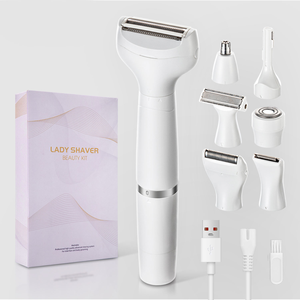 Rasoir de dame 7-en-1 pour l'épilation <span class=keywords><strong>du</strong></span> visage épilateur rechargeable étanche pour la coupe des cheveux <span class=keywords><strong>du</strong></span> corps <span class=keywords><strong>du</strong></span> <span class=keywords><strong>nez</strong></span> pour un usage domestique femmes - Product Image 2