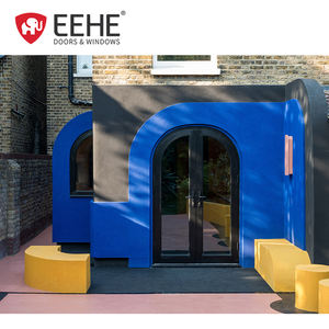 EEHE Portes de sol affleurantes à calandre française en aluminium Portes de sol insonorisées à ressort commercial à double vitrage - Product Image 5