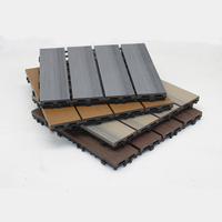 Lantai Kayu Solid Taman Hitam 3D Outdoor PVC Piso Exterior Compose Tiles WPC Pool Deck Decking Floor DIY Decking