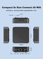 Mini PC de poche EGLOBAL Gen N95 Quad Core Win11 16 Go DDR4 intégré, SSD max 2 To, PC de jeu, ordinateur de bureau, double LAN, 3x4K, WiFi6