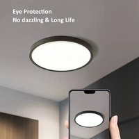 Lampe encastrée de température de couleur 6000K en plastique pour salon et chambre à coucher plafonnier LED au design moderne pour la maison et le bureau