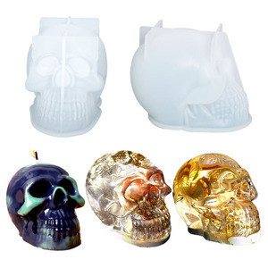 Halloween Terror <strong>Skull</strong> Series 3D Silicone Mold <strong>Candle</strong> Mold <strong>Skull</strong> king Aromatherapy Wax Mould <strong>Candle</strong> Making Supplies - Product Image 4
