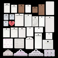 Tarjetas de exhibición de joyería de papel ecológicas personalizadas con bajo MOQ para anillos, pulseras y collares, etiquetas de embalaje diversificadas