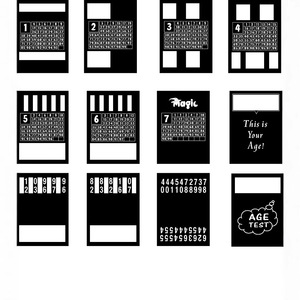 การ์ดทำนายอายุ อุปกรณ์มายากล ขนาด 9x6 นิ้ว สีดำ แบรนด์อิสระ สำหรับการเดาอายุ - Product Image 3