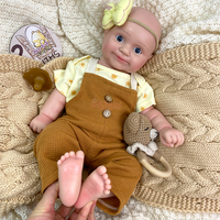 20 "yapay yenidoğan bebek yumuşak tam silikon bebek kız bebek tombul vücut orijinal yeniden doğmuş bebek bebekler