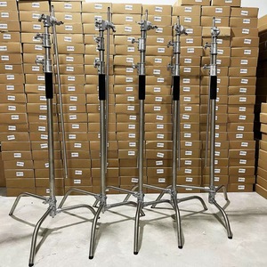 Trépied Girafe C-Stand Robuste de 3,3 M en Acier Inoxydable avec Bras Magique à Jambe et Barre Transversale <span class=keywords><strong>pour</strong></span> Photographie et Utilisation avec Téléphone - Product Image 2