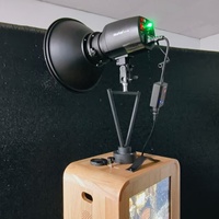 Cabina de Fotos DSLR Retro de Madera Maciza con Pantalla Táctil de 18.5 Pulgadas, Juego Completo con Soporte para Impresora, Cámara e Impresora, con Estuche de Transporte