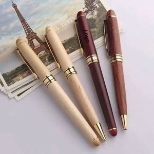 Bolígrafo Ecológico de Bambú y Madera con Logotipo Personalizado, Bolígrafos de Rodillo, Bolígrafos de Gel al por Mayor para Empresas - Product Image 2