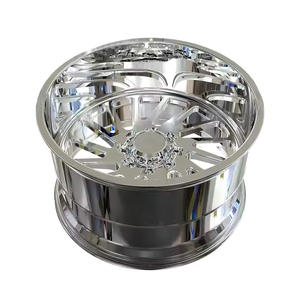 Roda tempa baru H gaya aluminium Aloi roda dalam desain piring Polandia krom disikat roda tempa kustom - Product Image 5