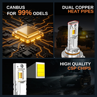 Phares LED Super Lumineux ZIGOCAR 100W 8500 Lumens 6000K Ampoules de Remplacement Universelles pour Phares de Voiture