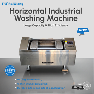 Lavadora Industrial Horizontal de 100 kg, 380V Trifásica, con Vapor y Extractor, para Hoteles, Hospitales y Lavanderías - Product Image 2