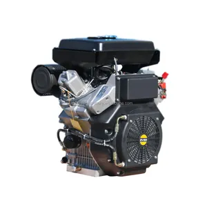 Motor diésel Hina de alto rendimiento, cilindro doble refrigerado por aire, 25 HP, 2V, 88F