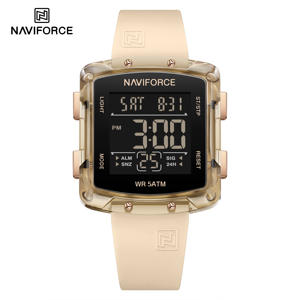 Reloj Electrónico Cuadrado de Moda para Mujer Naviforce 7121, Personalizable con Logotipo de Marca Privada, Reloj de Pulsera Digital LCD Deportivo de Silicona - Product Image 6