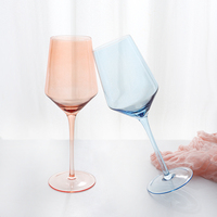 Verre à vin classique coloré, design élégant, coupe en cristal personnalisée, gobelet à vin rouge, verre à vin rouge avec logo personnalisé