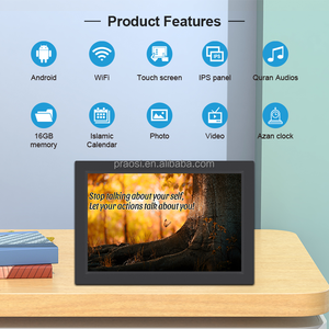 Pro 10 "orologio digitale Azan WiFi Touch Screen in tutto il mondo tempi di <span class=keywords><strong>preghiera</strong></span> islamico Halal Muslim Duas Dhikr Hadith sura <span class=keywords><strong>del</strong></span> <span class=keywords><strong>giorno</strong></span> - Product Image 2