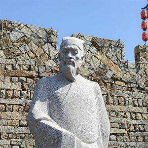 Escultura de Piedra Tallada de Diseño Personalizado, Antigua Figura de Hombre <span class=keywords><strong>Chino</strong></span>, Decoración de Jardín, Estatua de Personajes para Exteriores en Venta - Product Image 3