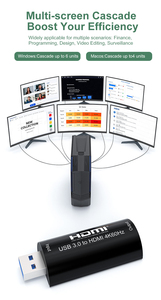 Nuevo Adaptador USB 3.0 <span class=keywords><strong>a</strong></span> HDMI 4K 60Hz, Convertidor <span class=keywords><strong>de</strong></span> Video Plug and Play para Laptop, PC <span class=keywords><strong>de</strong></span> Escritorio, Monitor, HDTV, Proyector - Product Image 6