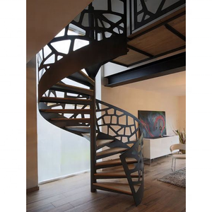 CBMmartモダン階段カスタマイズプレハブ錬鉄製屋外手すりデザイン屋内スパイラル階段 - Product Image 1