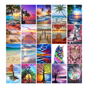 Véritable fabricant en gros personnalisé 5d diamant peinture mur Art décor à la maison paysage peintures bricolage diamant peinture Kits