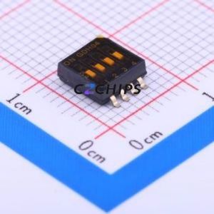 1571983-4 DIP Switch SMD-8P,6.2x6.2mm Switch Flat Toggle, Groove Type Single Pole Single Throw 4 1.27mm - Product Image 1