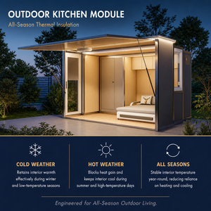 YEYON OEM Work Pod, Contenedor Plegable, Casa Prefabricada Lista para Usar, Gabinete de Cocina Multifuncional Todo en Uno para Exteriores - Product Image 3