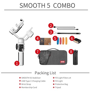 Nuevo Estabilizador ZHIYUN <span class=keywords><strong>Smooth</strong></span> <span class=keywords><strong>5S</strong></span> <span class=keywords><strong>Combo</strong></span> Antivibración de 3 Ejes con Rotación de 360° y Luces, Estabilizador de Mano para Todos los Teléfonos Inteligentes - Product Image 4