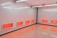 Cabine de séchage infrarouge 30KW pour revêtement de bois, éclairage LED, système d'air forcé pour ligne de finition de meubles et armoires Longxiang