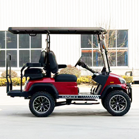 Voiturette de golf électrique professionnelle DC-H-F2+2, 4 places, surélevée, personnalisée, fabriquée en Chine, pour la chasse