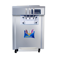 Machine à crème glacée commerciale en acier inoxydable avec options de sirop, de yaourt et de lait - Nouvelle