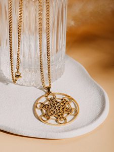 Collar con Colgante de Estrella Hexagonal Hueca de Acero Inoxidable con <span class=keywords><strong>Mapa</strong></span> de Israel, Diseño de Seis Estrellas, Precio de Fábrica al por Mayor - Product Image 5