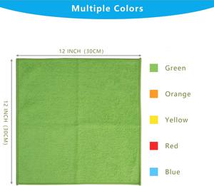 マイクロファイバー洗浄布,12 "X12" 高吸収性クリーニングラグ,Mutilporposeマイクロファイバー洗浄タオルキッチン用,窓,車 - Product Image 2