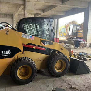 Caterpillar Skid Steer Loader CAT 246C mini cargadores cargadora de ruedas Especificaciones frontal con agarre cat246 máquina equipos para la Venta usado - Product Image 1