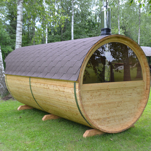 Üretici yeni tasarım kırmızı sedir varil açık Sauna evi - Product Image 1