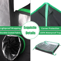 Orientrise - Boîte de culture hydroponique pour plantes avec structure métallique facile à assembler, 60x60, imperméable