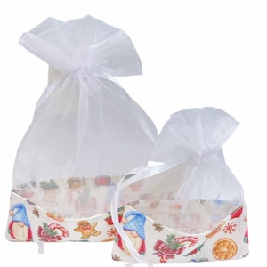 Sac cadeau en coton avec cordon de serrage, sacs en organza à cordon de serrage, pochette d'emballage - Product Image 3